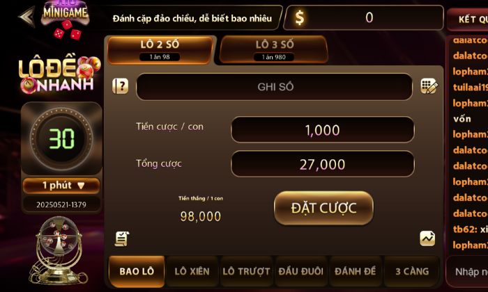Chơi lô đề online Mayclub